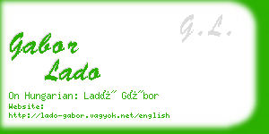 gabor lado business card